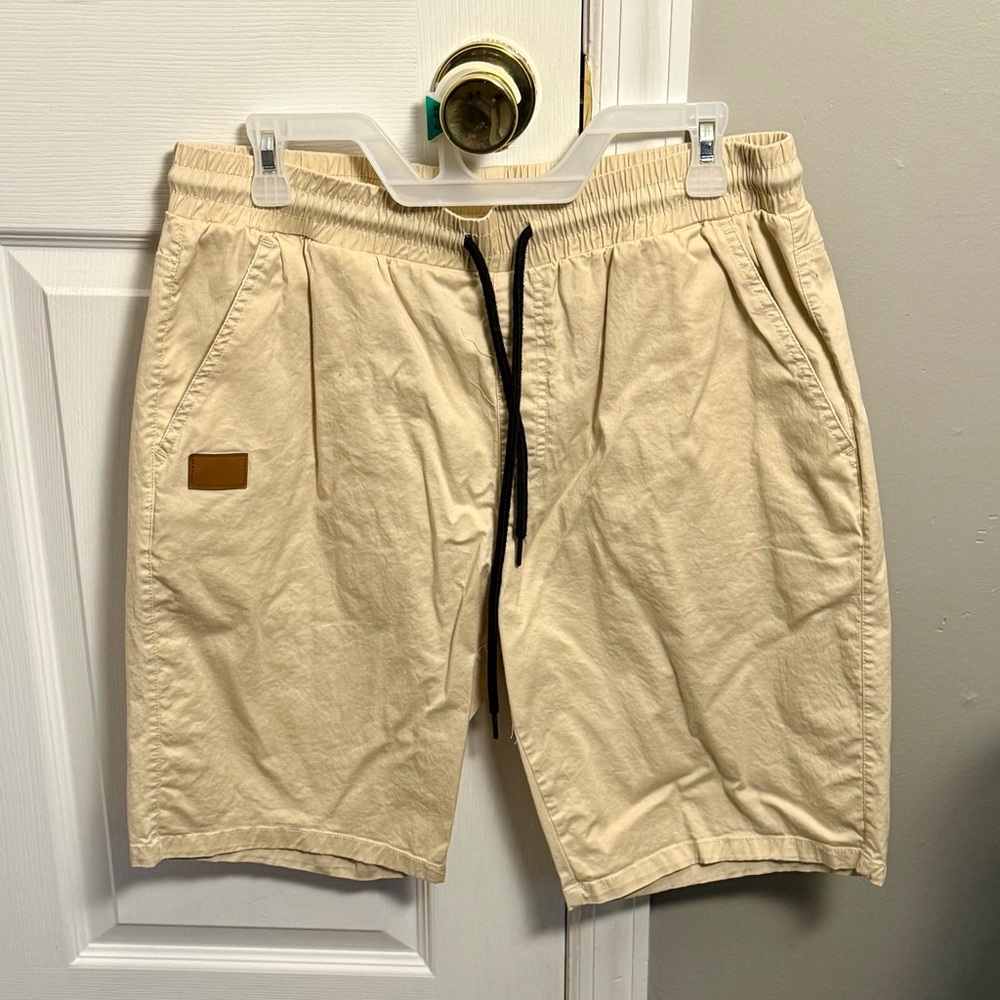 Amazon Men's Cream Athletic Shorts